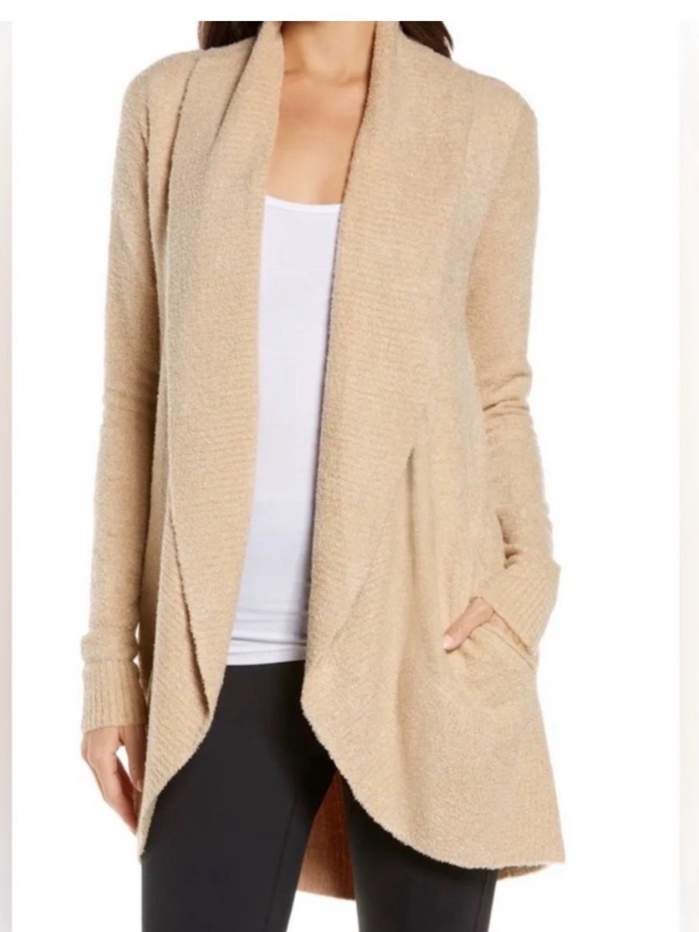 Barefoot Dreams CozyChic Lite Circle Cardigan Cream XS/S